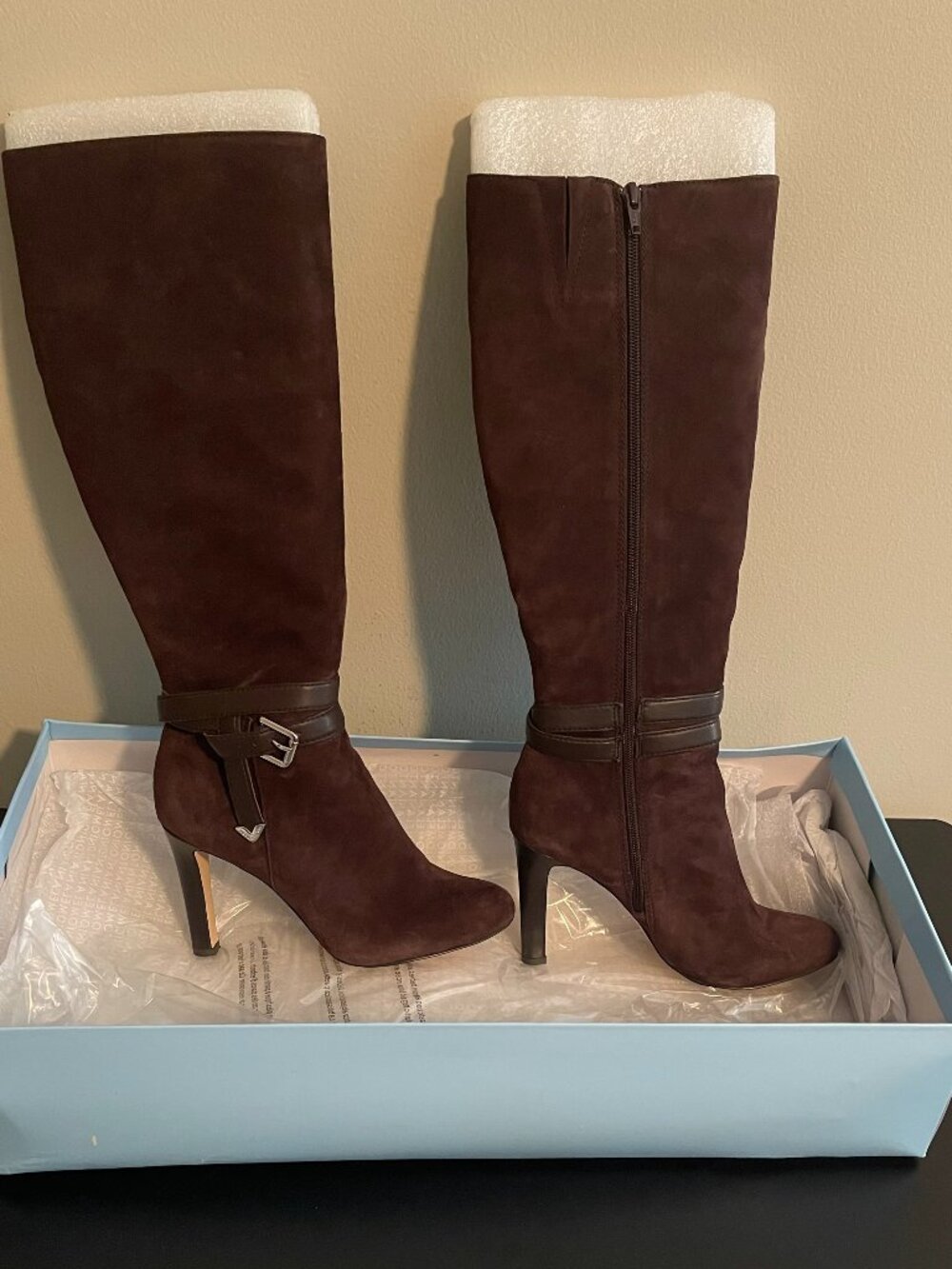 Antonio Melanie Graycie suede/leather knee boots Sz 7.5